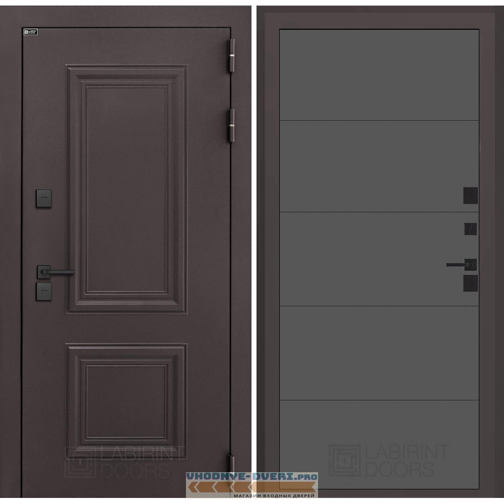 Входная дверь Полярис лайт 13 - Графит софт