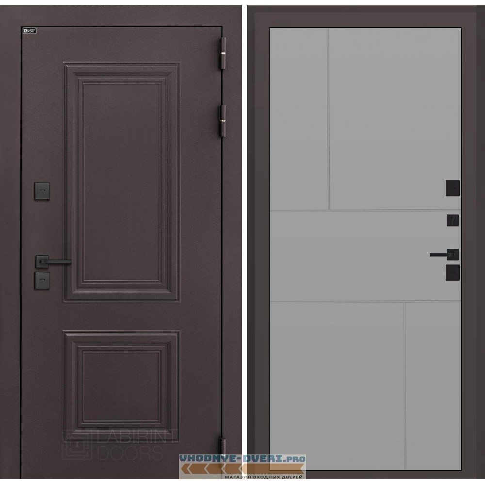 Входная дверь Полярис лайт 21 - Грей софт