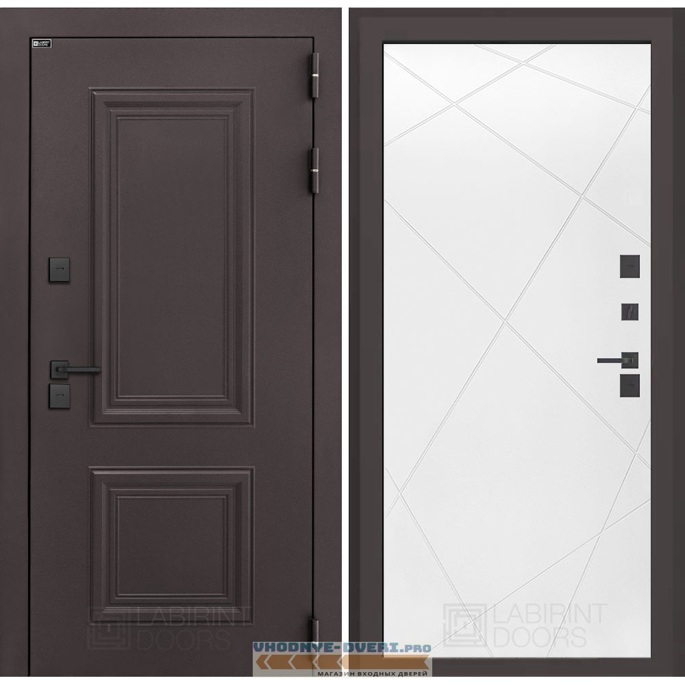 Входная дверь Полярис лайт 24 - Белый софт