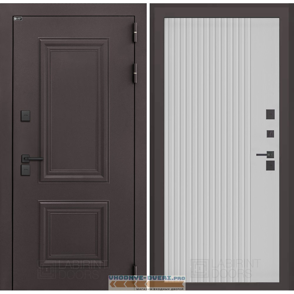 Входная дверь Полярис лайт 29 - Белый рельеф софт