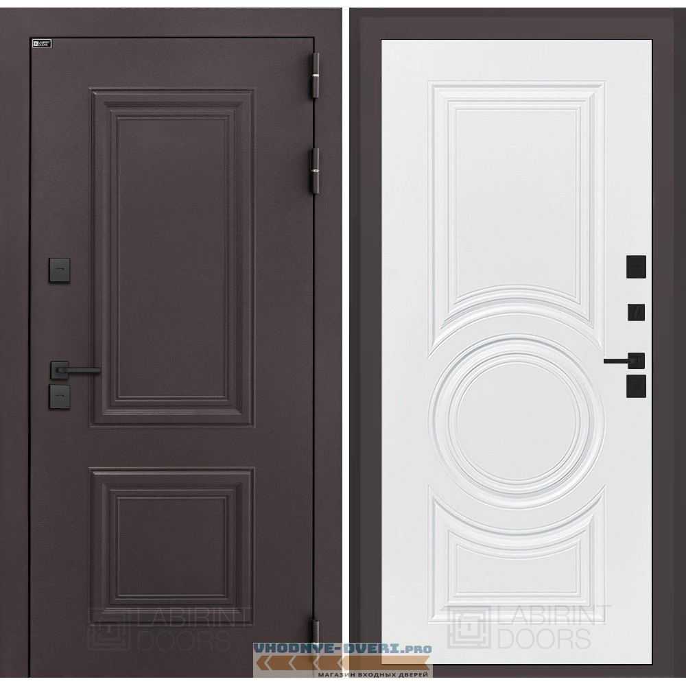 Входная дверь Полярис лайт 23 - Белый софт