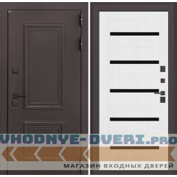 Входная дверь Полярис лайт 01 - Белое дерево со стеклом