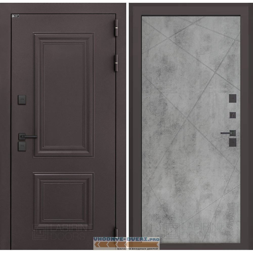 Входная дверь Полярис лайт 24 - Бетон светлый