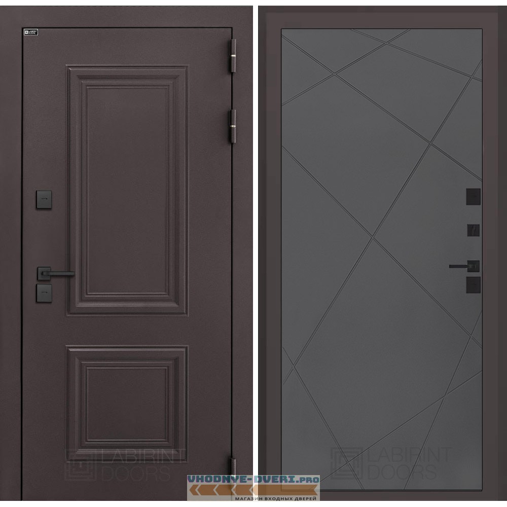 Входная дверь Полярис лайт 24 - Графит софт