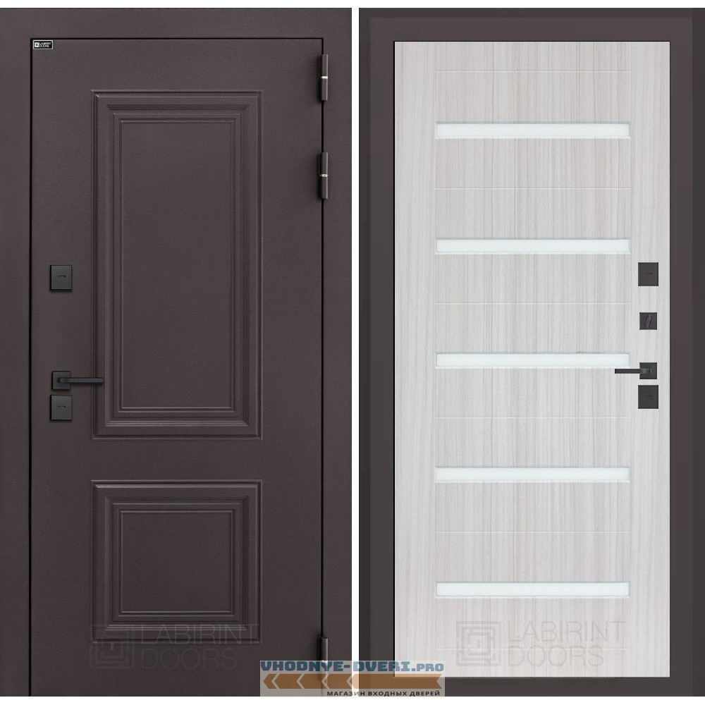 Входная дверь Полярис лайт 01 - Сандал белый со стеклом