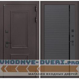 Входная дверь Полярис лайт 22 - Графит софт с молдингом