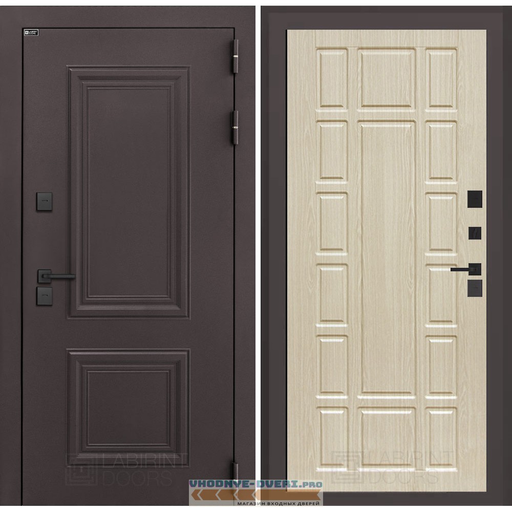 Входная дверь Полярис лайт 12 - Беленый дуб