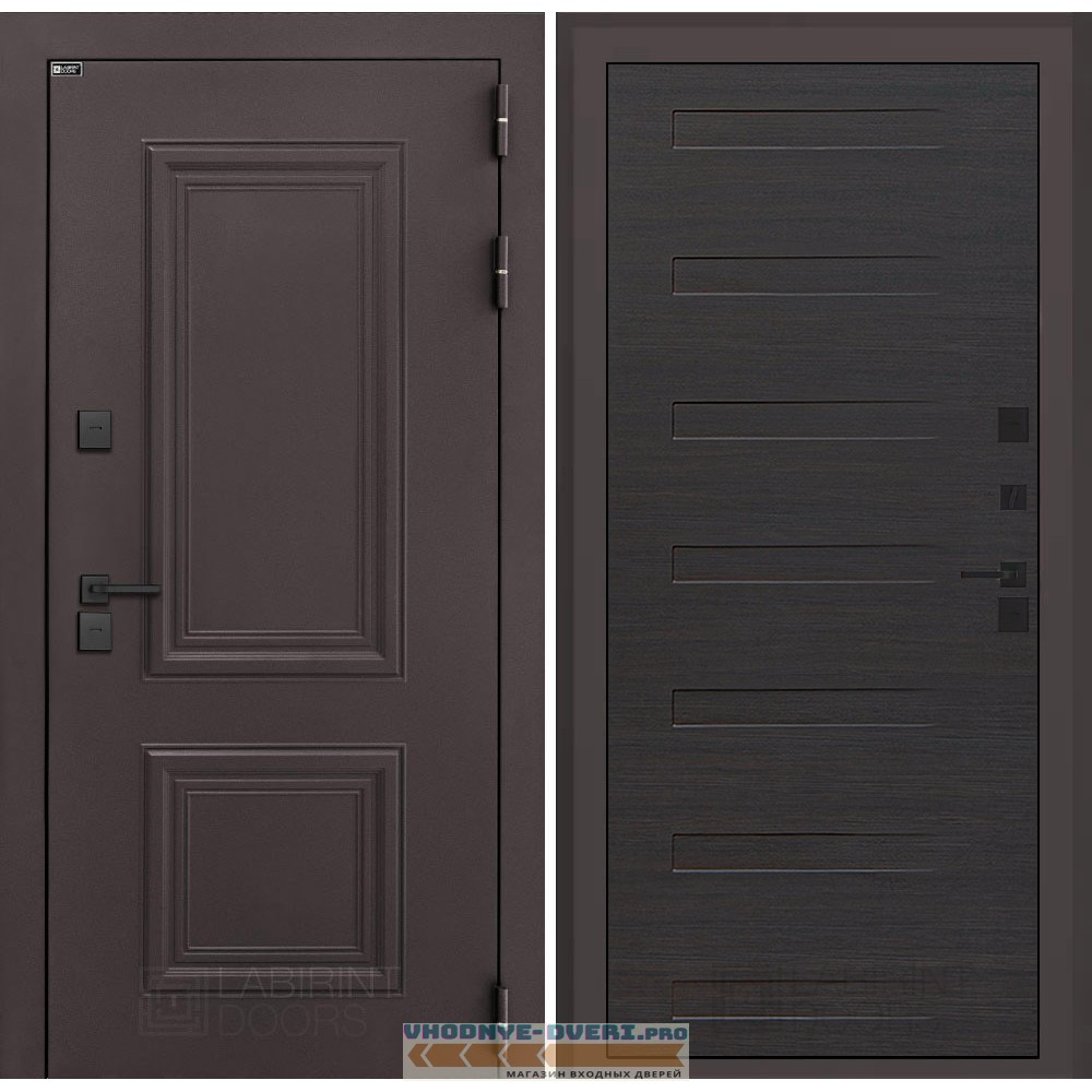 Входная дверь Полярис лайт 14 - Эковенге горизонтальный