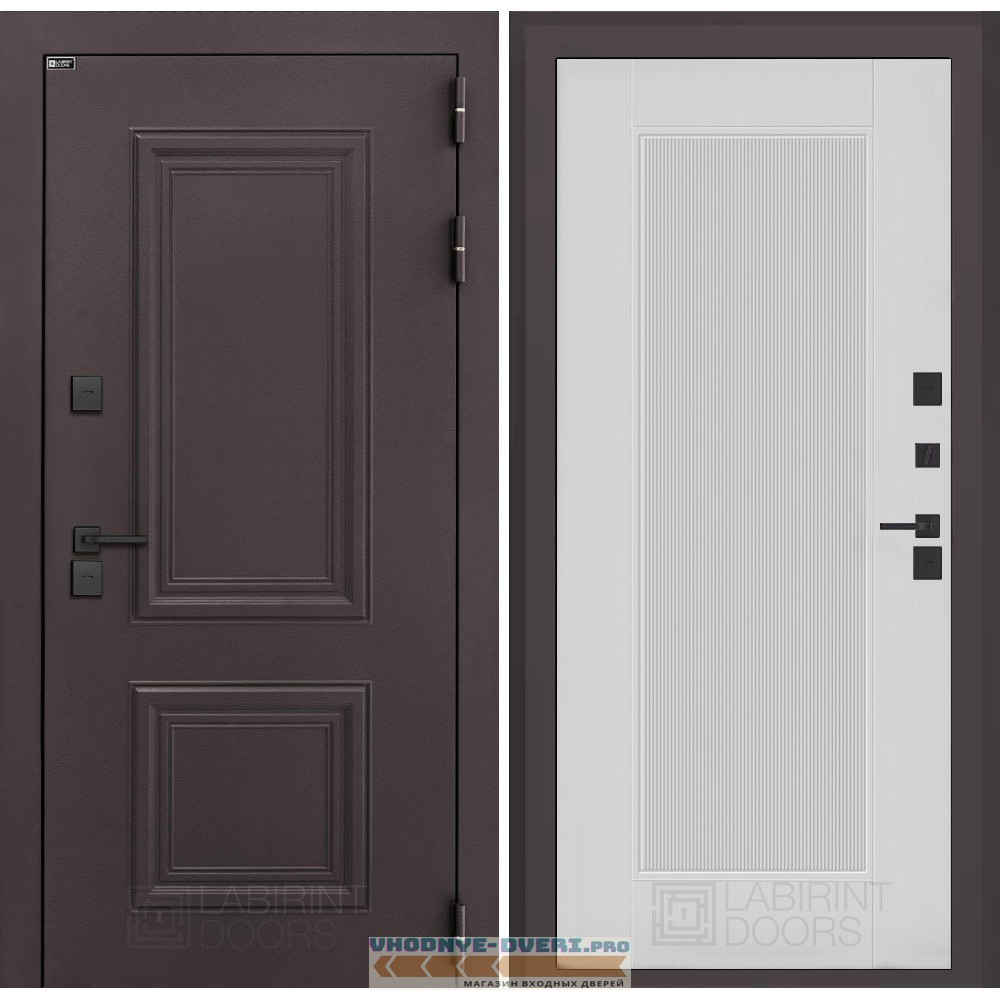 Входная дверь Полярис лайт 30 - Белый рельеф софт