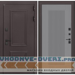 Входная дверь Полярис лайт 30 - Серый рельеф софт