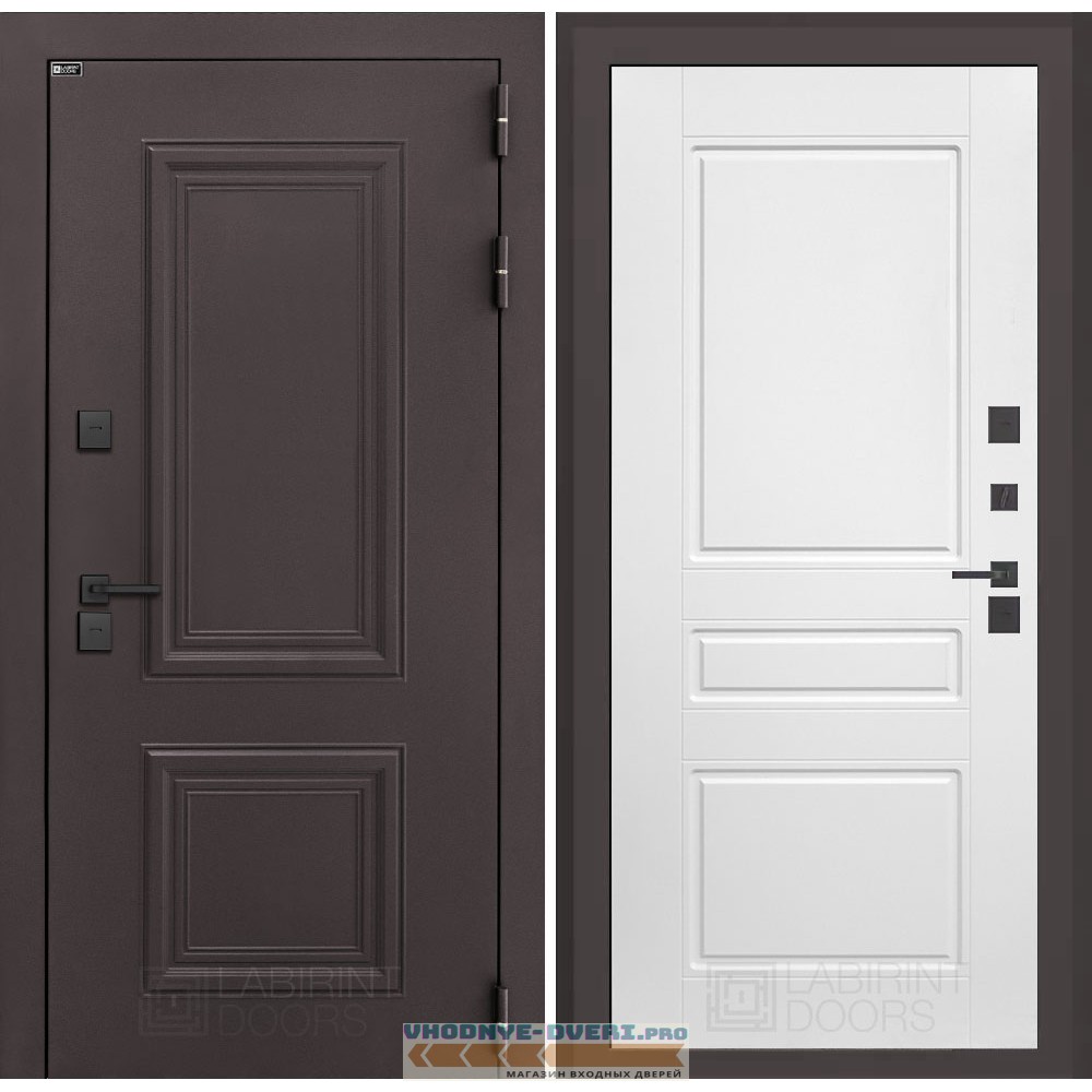 Входная дверь Полярис лайт 03 - Белый софт