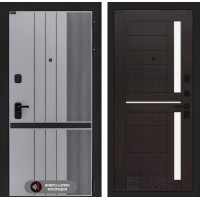 Входная дверь SKYLAB 02 - Венге, стекло белое