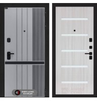 Входная дверь Скайлаб 01 - Сандал белый, стекло белое