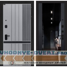 Входная дверь SKYLAB с зеркалом тонированным Максимум - Черный кварц
