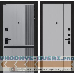 Входная дверь Скайлаб 10 - Серый рельеф софт