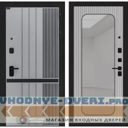 Входная дверь Скайлаб с зеркалом Аркада - Веллюто ферро с патиной