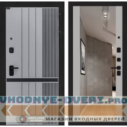 Входная дверь SKYLAB с Зеркалом Максимум - Грей софт