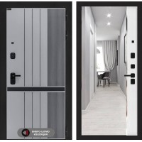 Входная дверь SKYLAB с зеркалом Панорама - Белый софт