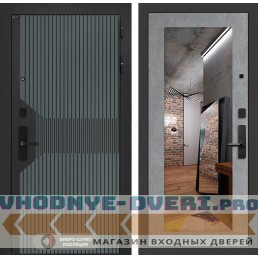 Входная дверь Смартлаб с Зеркалом 18 - Бетон светлый