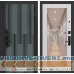 Входная дверь Смартлаб с Зеркалом 18 - Сандал белый