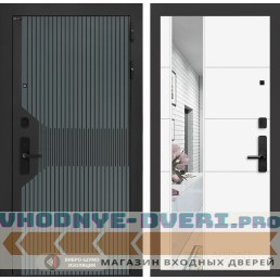 Входная дверь Смартлаб с Зеркалом 19 - Белый софт