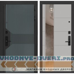 Входная дверь Смартлаб с Зеркалом 19 - Грей софт
