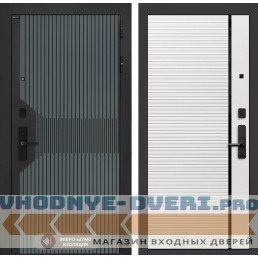 Входная дверь Смартлаб 22 - Белый софт, черная вставка