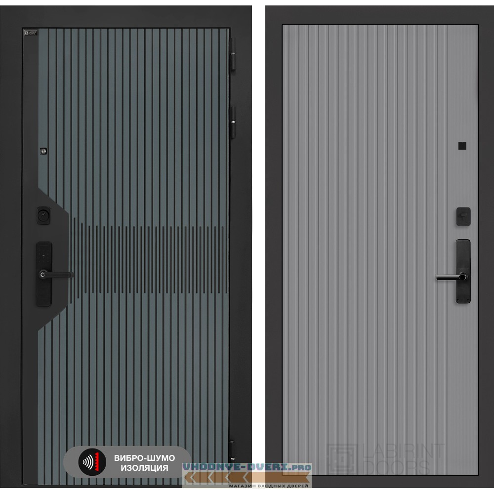 Входная дверь Смартлаб 29 - Серый рельеф софт