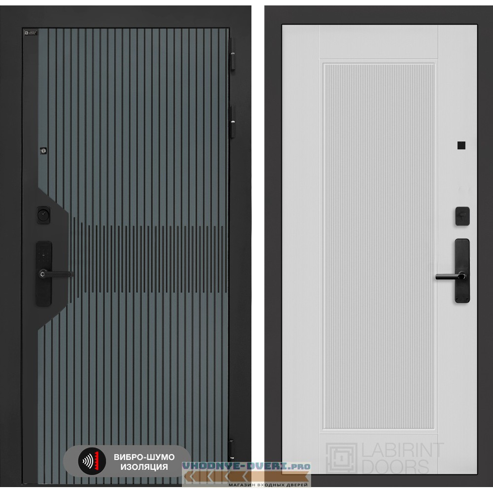 Входная дверь Смартлаб 30 - Белый рельеф софт