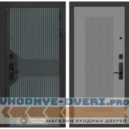 Входная дверь Смартлаб 30 - Серый рельеф софт