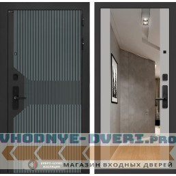 Входная дверь Смартлаб с Зеркалом Максимум - Грей софт