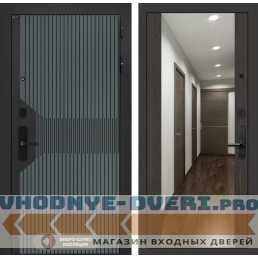 Входная дверь Смартлаб с Зеркалом Максимум - Венге