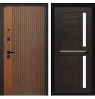 Входная дверь Шторм 02 - Венге, стекло белое