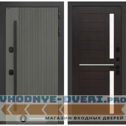 Входная дверь Лабиринт Термолаб 1 тепло 02 - Венге, стекло белое
