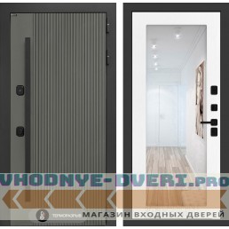 Входная дверь Лабиринт Термолаб 1 тепло с зеркалом 18 - Белое дерево