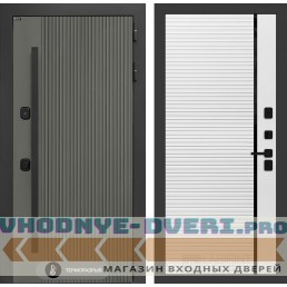 Входная дверь Лабиринт Термолаб 1 тепло 22 - Белый софт с молдингом