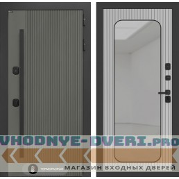 Входная дверь Лабиринт Термолаб 1 тепло с зеркалом Аркада - Веллюто ферро с патиной