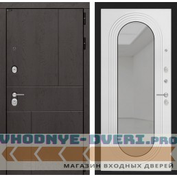 Входная дверь Лабиринт Урбан с зеркалом Дольче - Белый софт