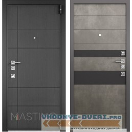 Входная дверь Mastino Forte (Синхропоры графит MS-114 / Бетон темный MS-118)