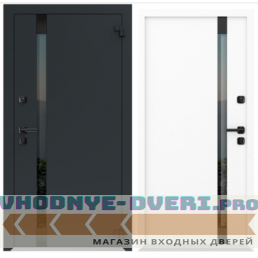 Дверь Металюкс БОСТОН - 3К AG6052 Ral 7024 Серый Дверь Металюкс БОСТОН - 3К AG6052 Ral 7024 Серый