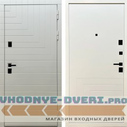 Входная дверь MXDoors Квадро Белая шагрень
