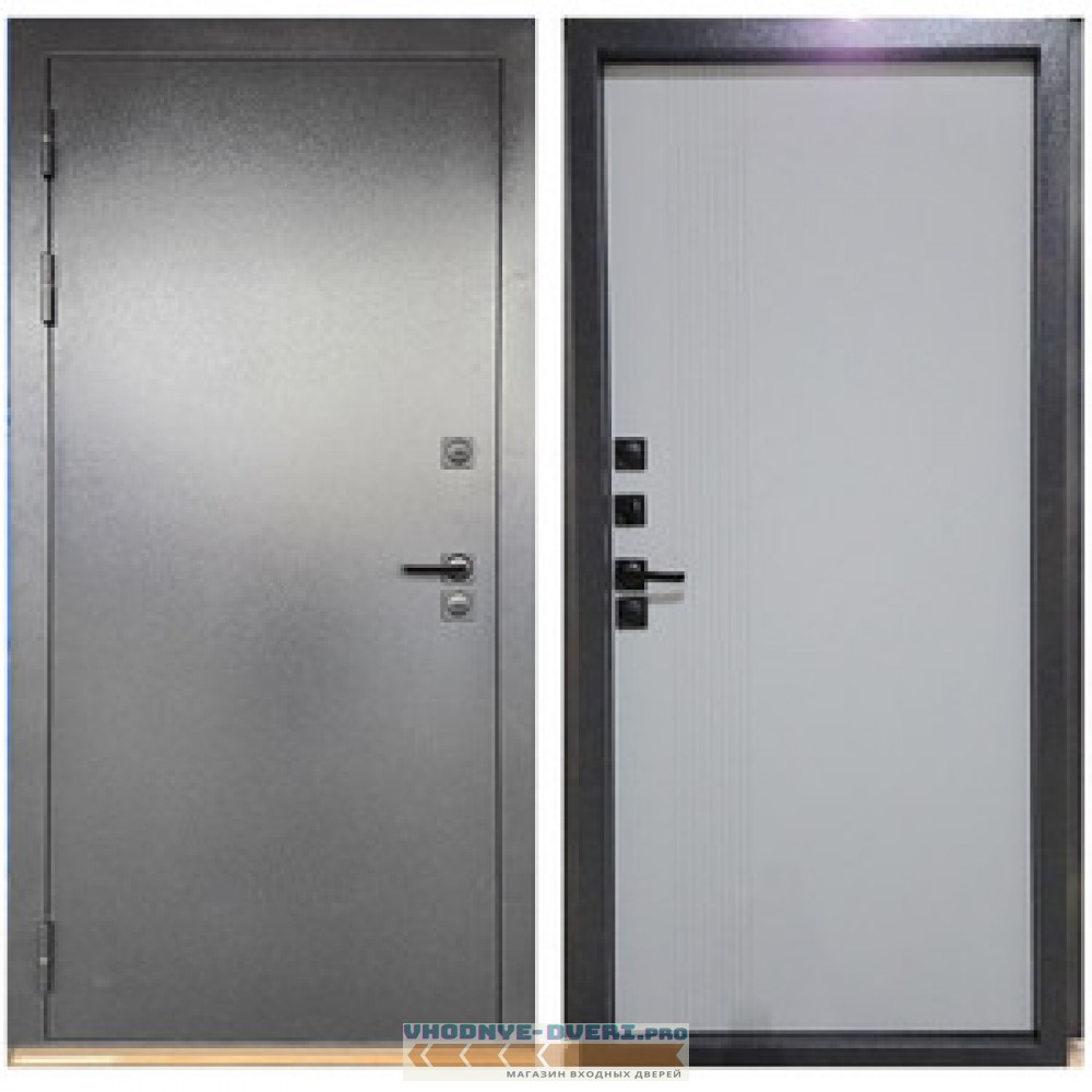 Дверь с терморазрывом входная для дома Графит 7024 серая