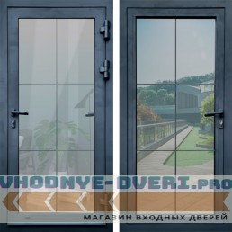Алюминиевая дверь с терморазрывом RAL 7024