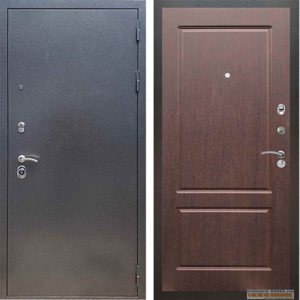  Входная дверь REX 11 Антик серебро ФЛ-117 Орех темный Premium