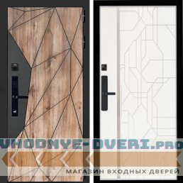 Входная дверь Inteko Авангард SMART + Эверест нерж белый матовый