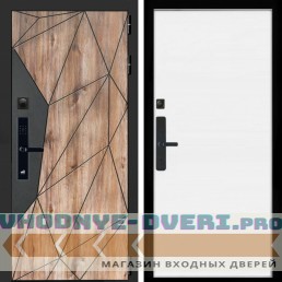 Входная дверь Inteko Авангард SMART + Гладкая белый матовый