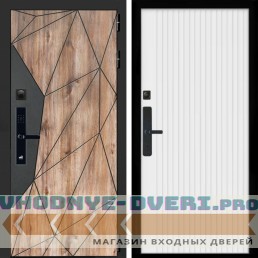 Входная дверь Inteko Авангард SMART + Вертикаль белый матовый