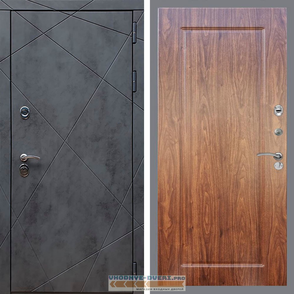 Входная дверь REX (Рекс) 13 Бетон ФЛ-119 Мореная береза