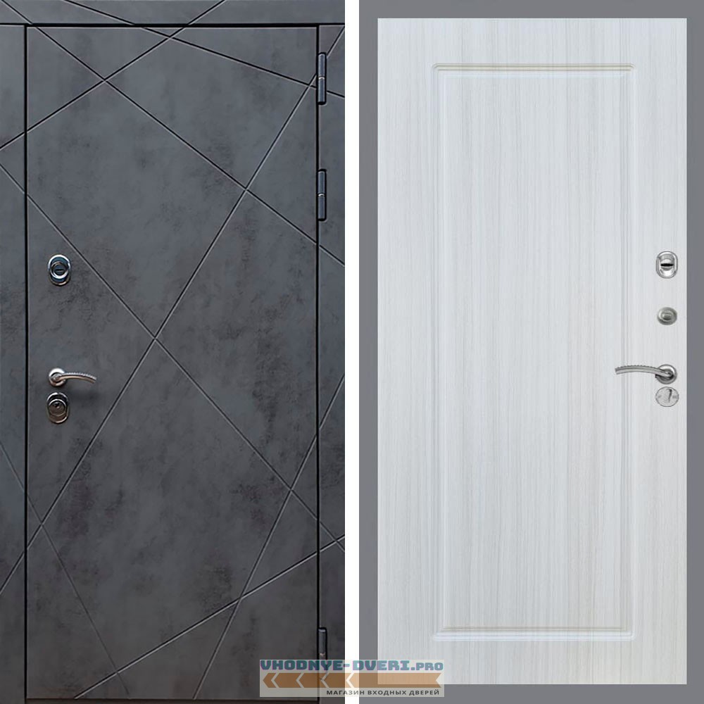 Входная дверь REX (Рекс) 13 Бетон ФЛ-119 Сандал светлый