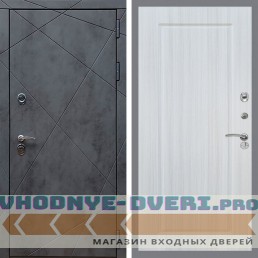 Входная дверь REX (Рекс) 13 Бетон ФЛ-119 Сандал светлый